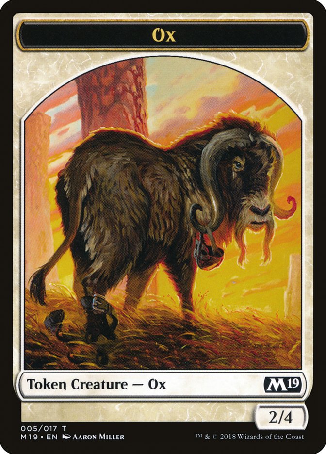 Ox Token [Core Set 2019 Tokens] | Card Merchant Takapuna