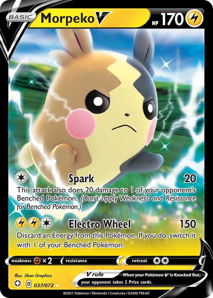 Morpeko V (037/072) [Sword & Shield: Shining Fates] | Card Merchant Takapuna