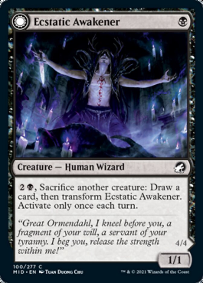 Ecstatic Awakener // Awoken Demon [Innistrad: Midnight Hunt] | Card Merchant Takapuna