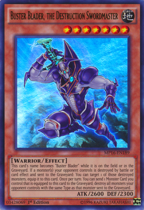 Buster Blader, the Destruction Swordmaster [MP16-EN189] Ultra Rare | Card Merchant Takapuna