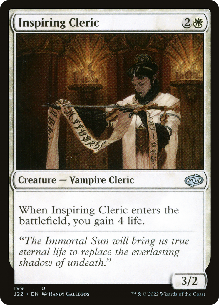 Inspiring Cleric [Jumpstart 2022] | Card Merchant Takapuna