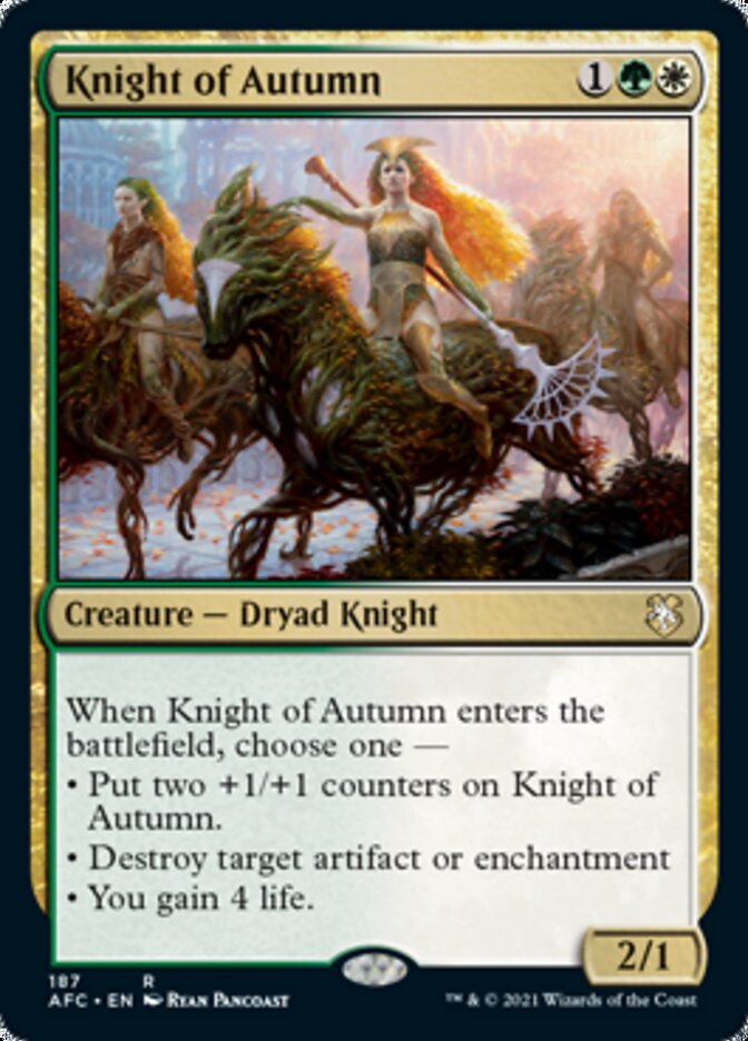 Knight of Autumn [Dungeons & Dragons: Adventures in the Forgotten Realms Commander] | Card Merchant Takapuna