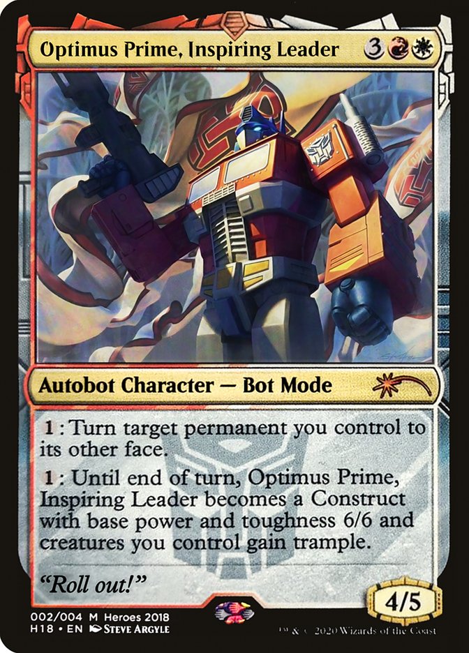 Optimus Prime, Inspiring Leader [Heroes of the Realm 2018] | Card Merchant Takapuna