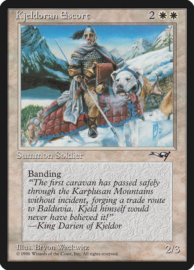 Kjeldoran Escort (Mountain Background) [Alliances] | Card Merchant Takapuna