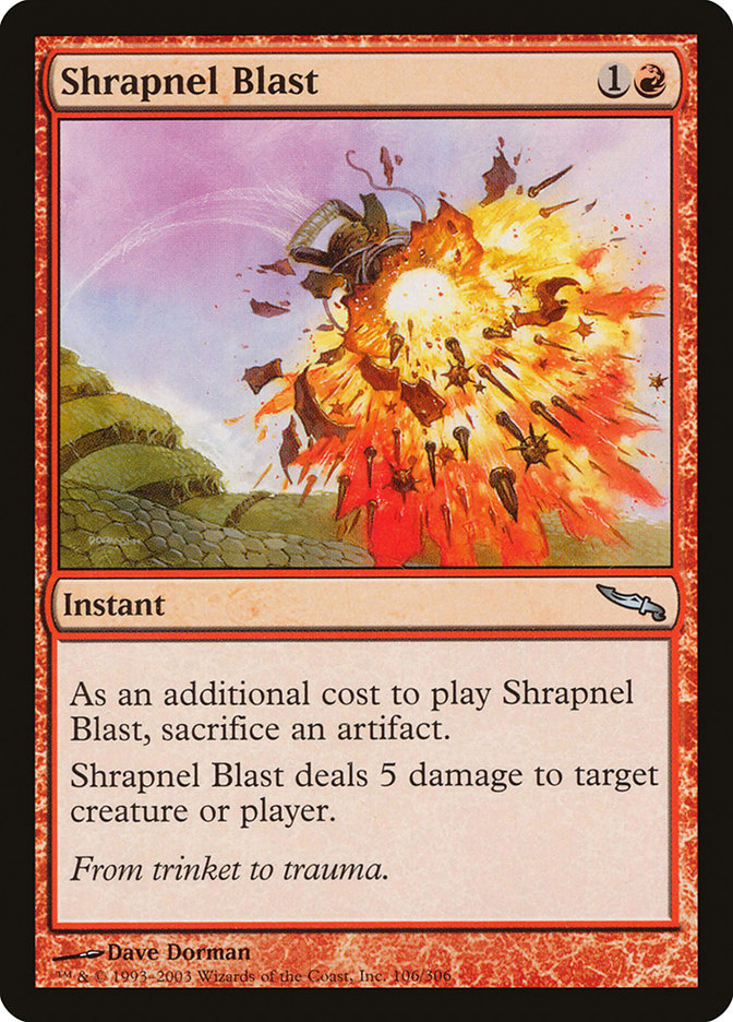 Shrapnel Blast [Mirrodin] | Card Merchant Takapuna