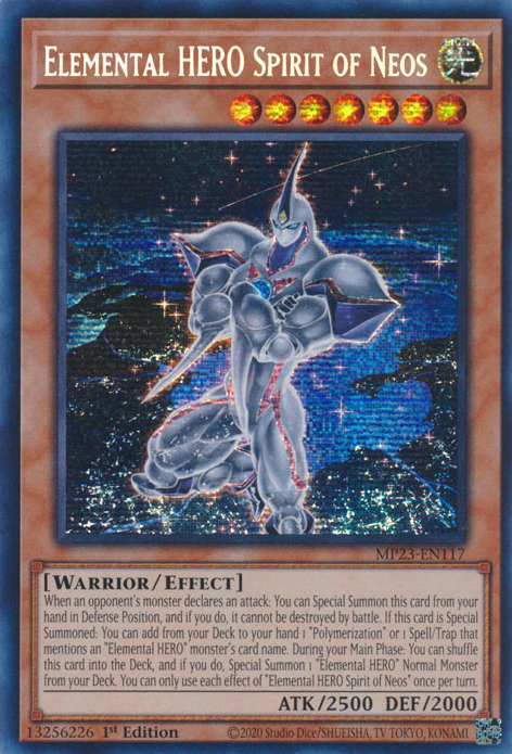 Elemental HERO Spirit of Neos [MP23-EN117] Prismatic Secret Rare | Card Merchant Takapuna