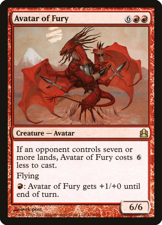 Avatar of Fury [Commander 2011] | Card Merchant Takapuna