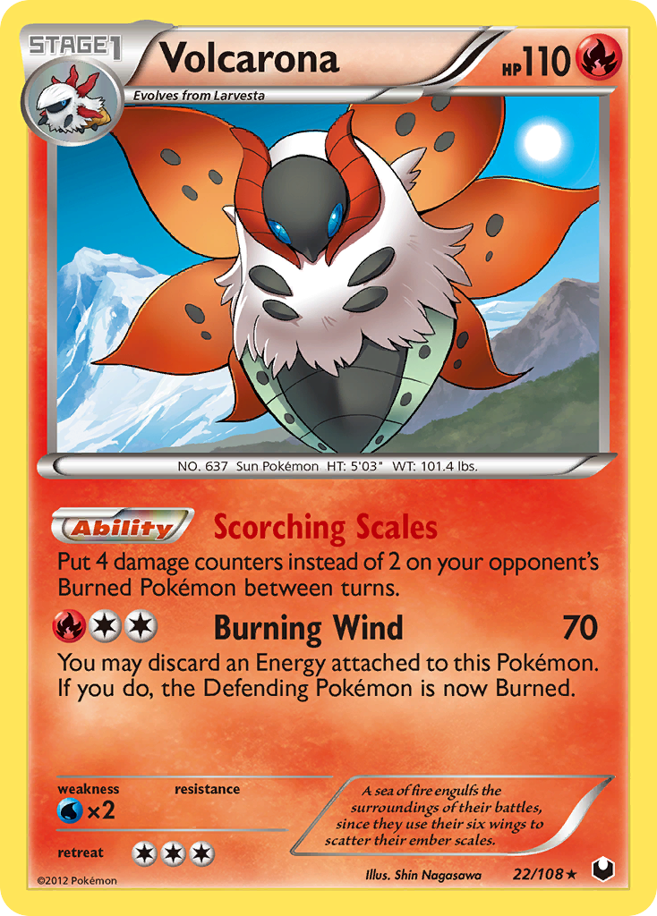 Volcarona (22/108) [Black & White: Dark Explorers] | Card Merchant Takapuna