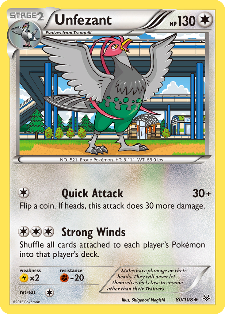 Unfezant (80/108) [XY: Roaring Skies] | Card Merchant Takapuna