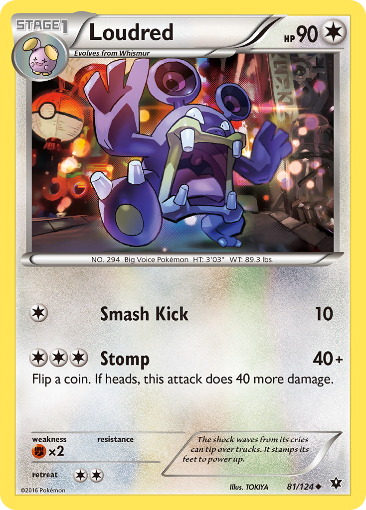 Loudred (81/124) [XY: Fates Collide] | Card Merchant Takapuna