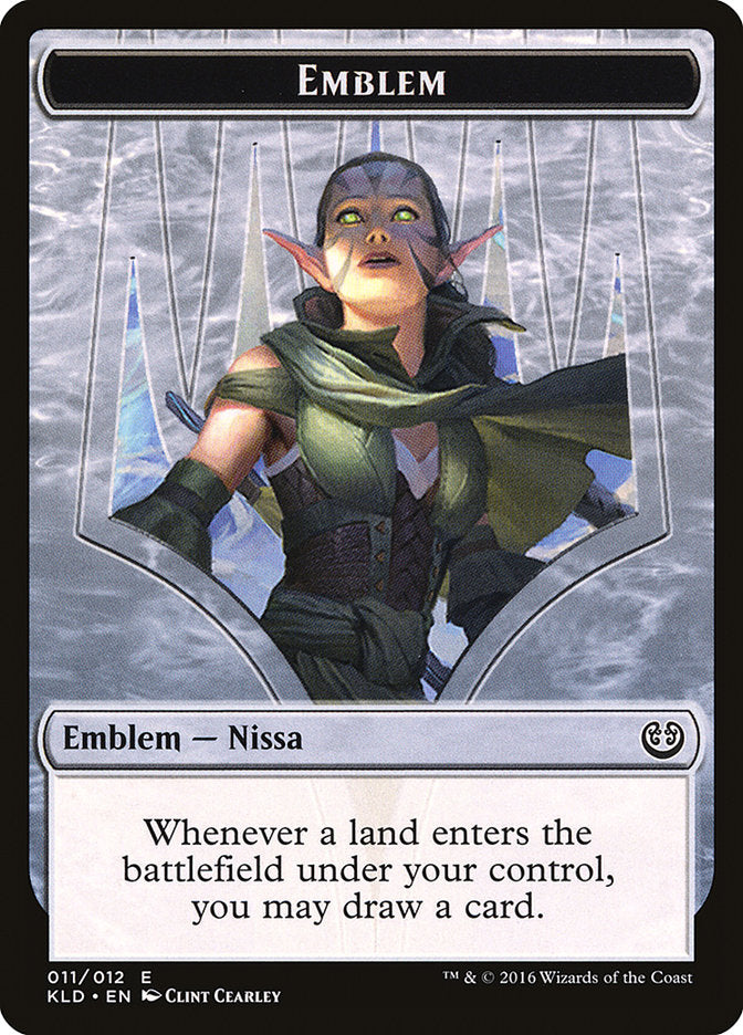 Nissa, Vital Force Emblem [Kaladesh Tokens] | Card Merchant Takapuna