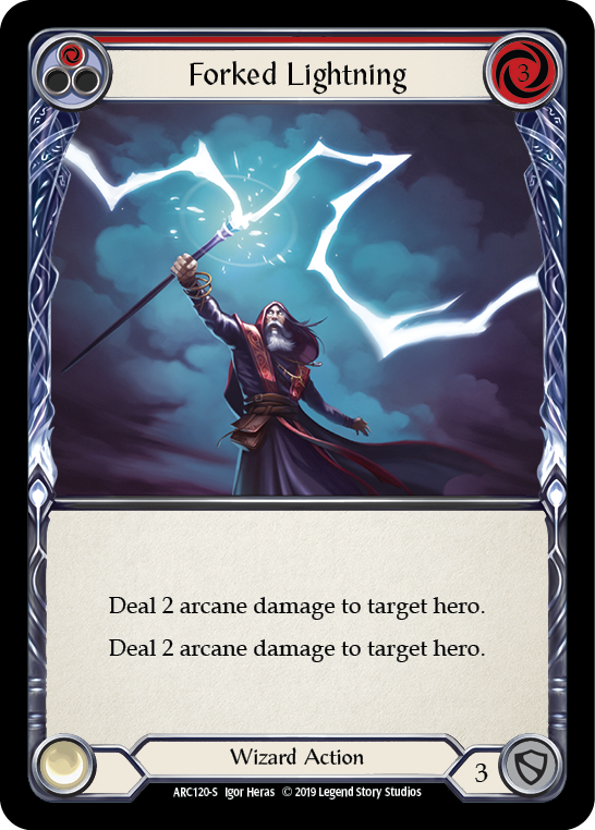 Forked Lightning [ARC120-S] (Arcane Rising)  1st Edition Rainbow Foil | Card Merchant Takapuna