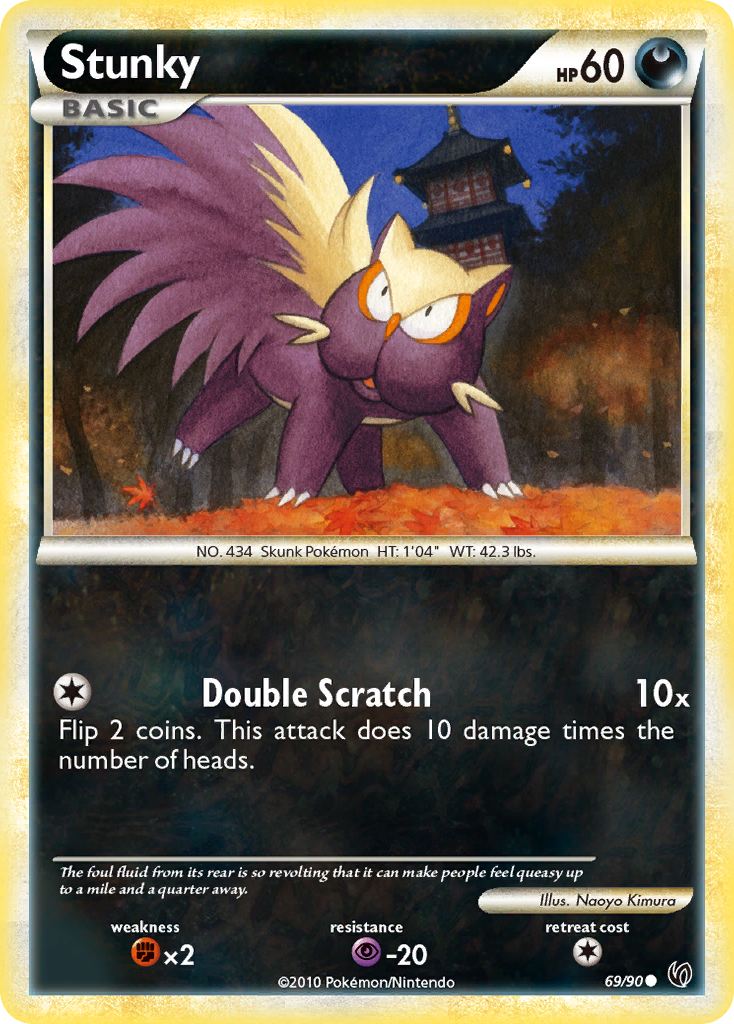 Stunky (69/90) [HeartGold & SoulSilver: Undaunted] | Card Merchant Takapuna