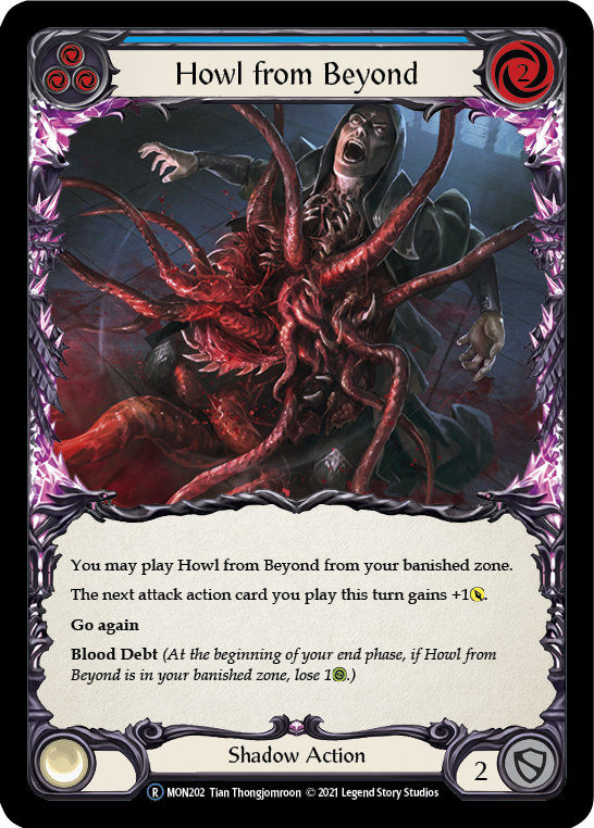 Howl from Beyond (Blue) [U-MON202] (Monarch Unlimited)  Unlimited Normal | Card Merchant Takapuna