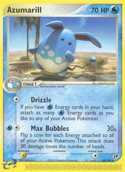 Azumarill (30/100) [EX: Sandstorm] | Card Merchant Takapuna