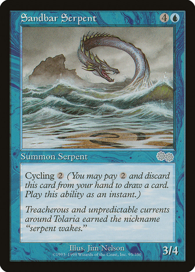 Sandbar Serpent [Urza's Saga] | Card Merchant Takapuna