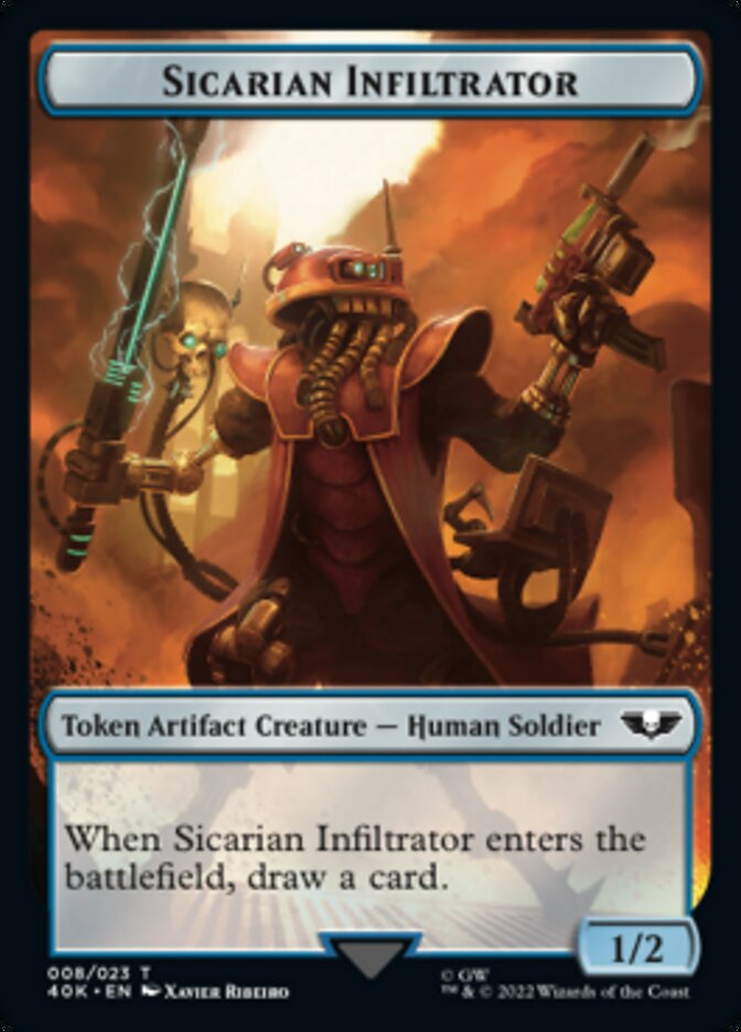 Soldier (003) // Sicarian Infiltrator Double-Sided Token [Warhammer 40,000 Tokens] | Card Merchant Takapuna