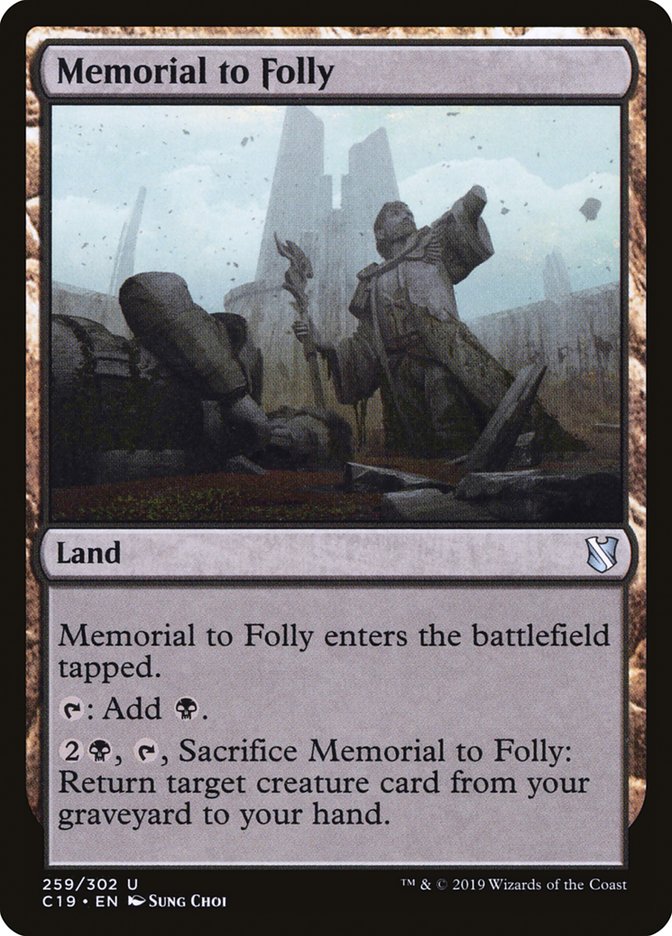 Memorial to Folly [Commander 2019] | Card Merchant Takapuna