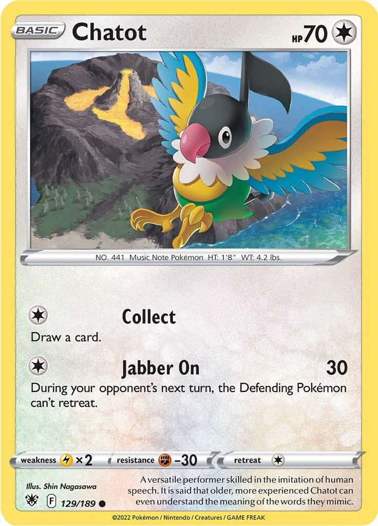 Chatot (129/189) [Sword & Shield: Astral Radiance] | Card Merchant Takapuna