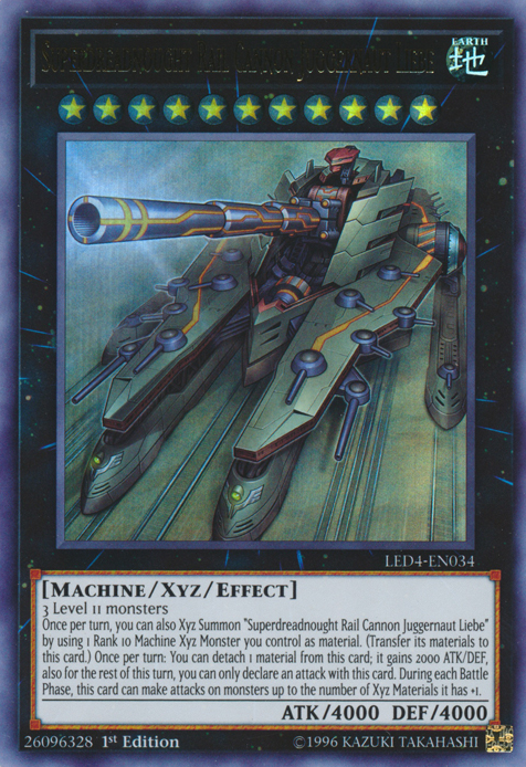 Superdreadnought Rail Cannon Juggernaut Liebe [LED4-EN034] Ultra Rare | Card Merchant Takapuna