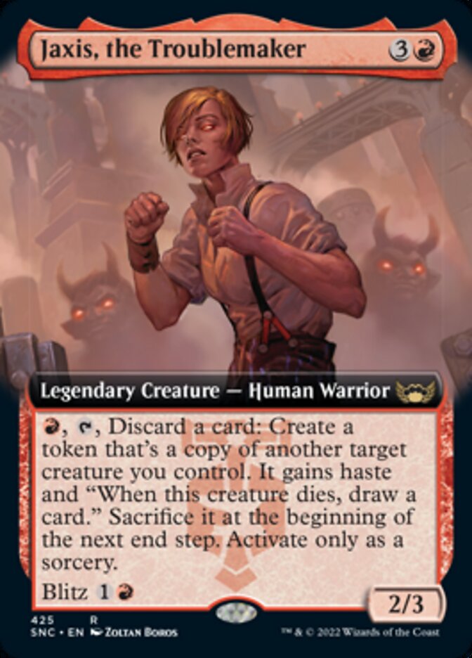 Jaxis, the Troublemaker (Extended Art) [Streets of New Capenna] | Card Merchant Takapuna