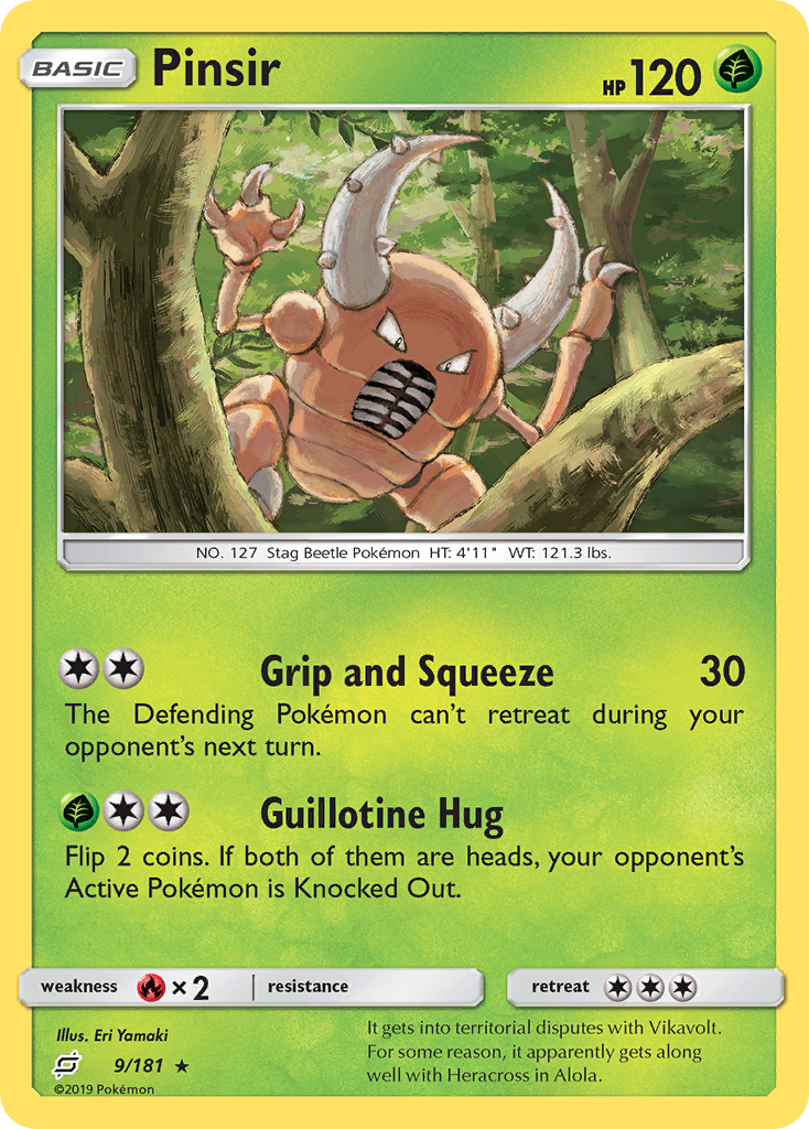 Pinsir (9/181) [Sun & Moon: Team Up] | Card Merchant Takapuna