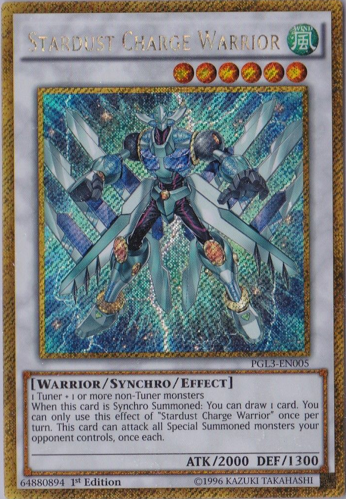 Stardust Charge Warrior [PGL3-EN005] Gold Secret Rare | Card Merchant Takapuna