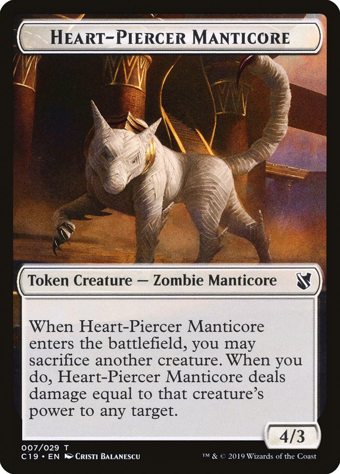 Heart-Piercer Manticore Token [Commander 2019 Tokens] | Card Merchant Takapuna