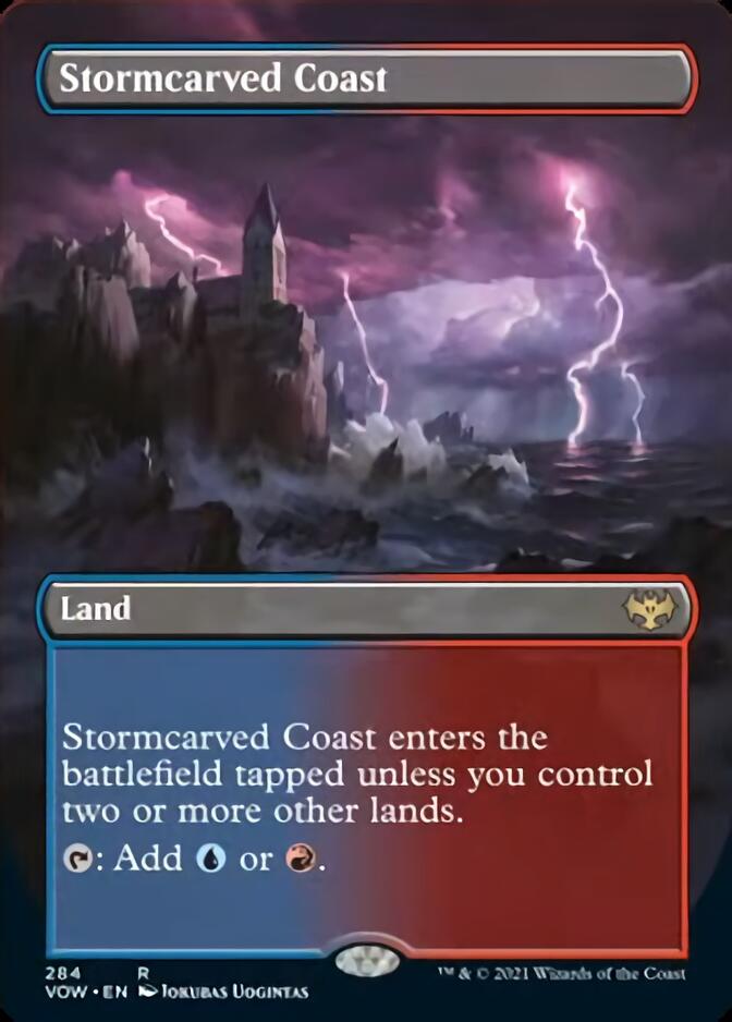 Stormcarved Coast (Borderless Alternate Art) [Innistrad: Crimson Vow] | Card Merchant Takapuna