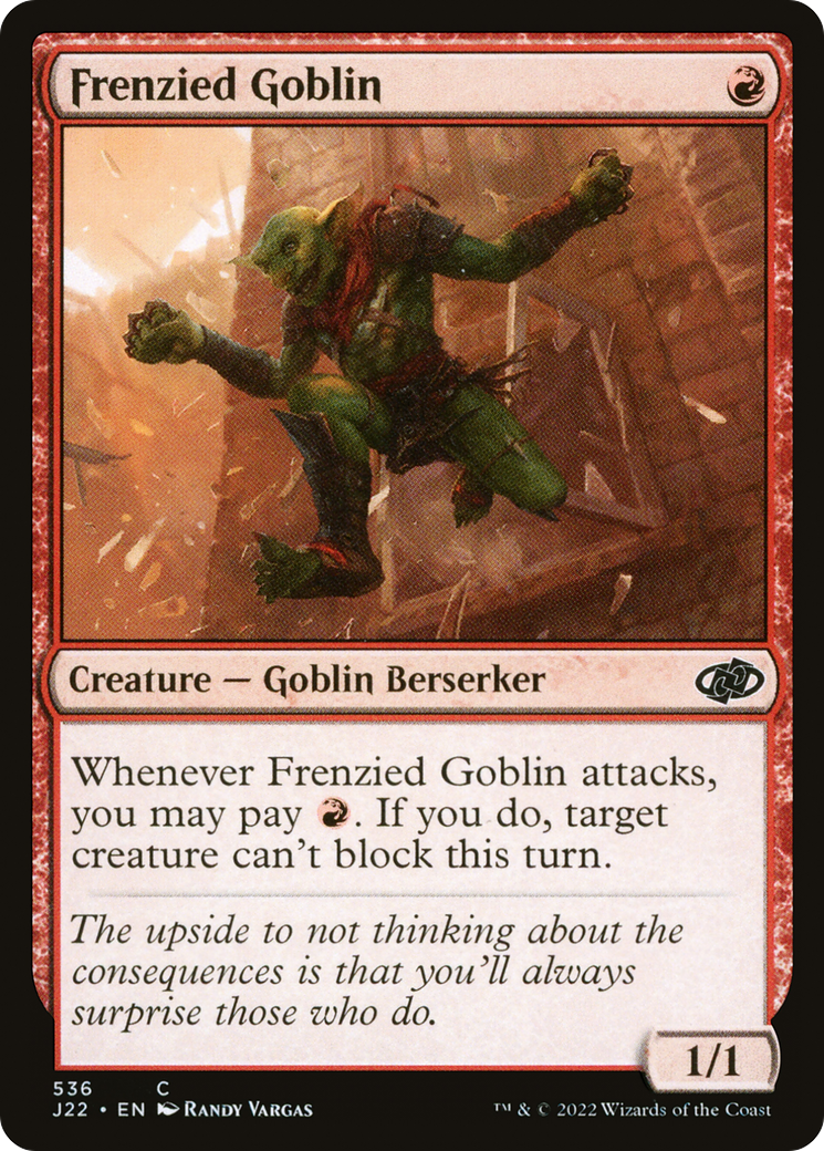 Frenzied Goblin [Jumpstart 2022] | Card Merchant Takapuna