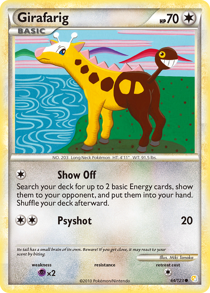 Girafarig (64/123) [HeartGold & SoulSilver: Base Set] | Card Merchant Takapuna