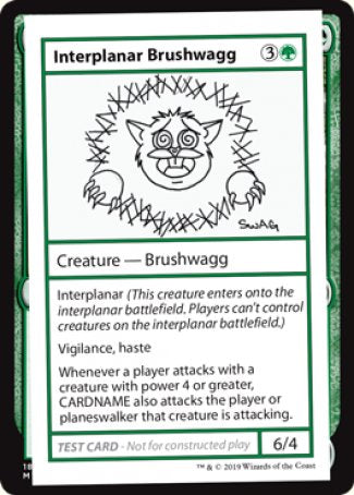 Interplanar Brushwagg (2021 Edition) [Mystery Booster Playtest Cards] | Card Merchant Takapuna