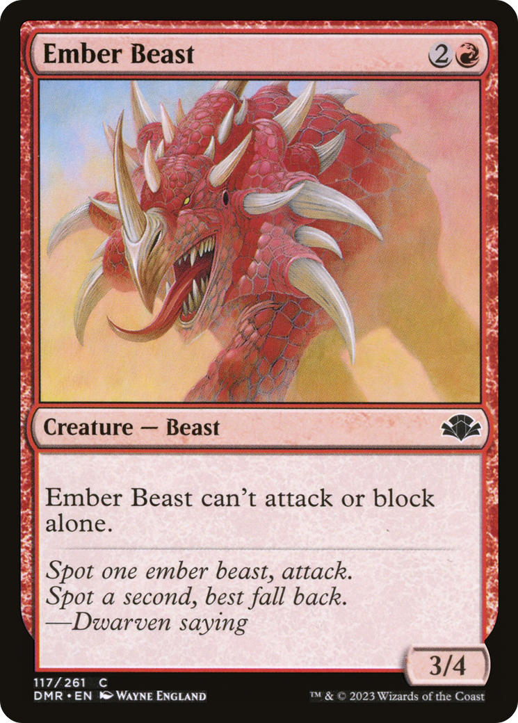 Ember Beast [Dominaria Remastered] | Card Merchant Takapuna