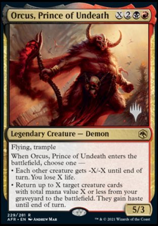 Orcus, Prince of Undeath (Promo Pack) [Dungeons & Dragons: Adventures in the Forgotten Realms Promos] | Card Merchant Takapuna