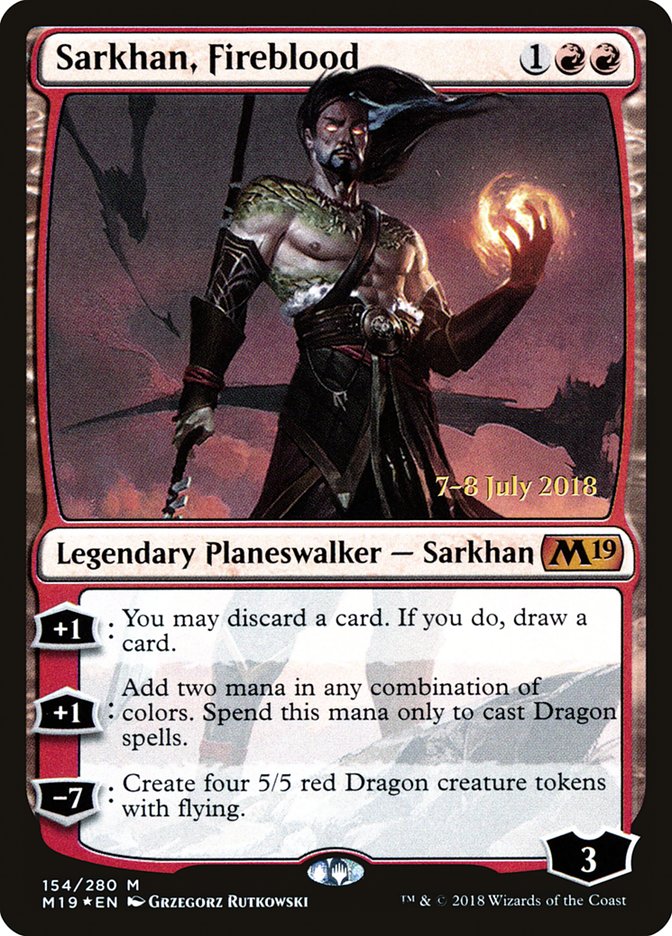 Sarkhan, Fireblood [Core Set 2019 Prerelease Promos] | Card Merchant Takapuna