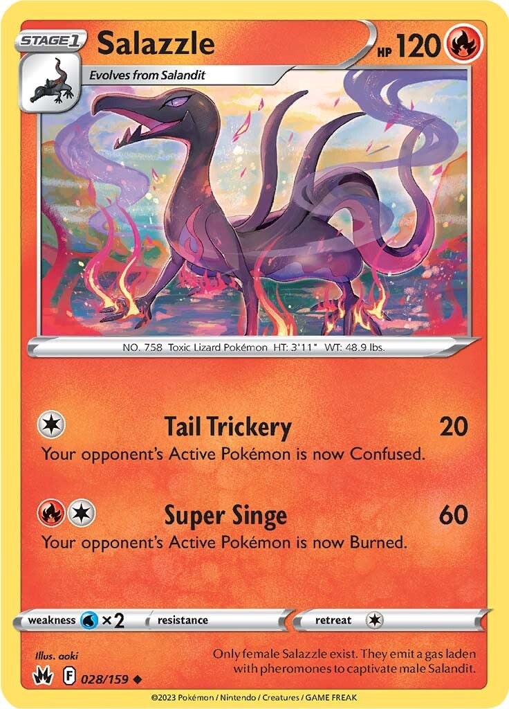 Salazzle (028/159) [Sword & Shield: Crown Zenith] | Card Merchant Takapuna