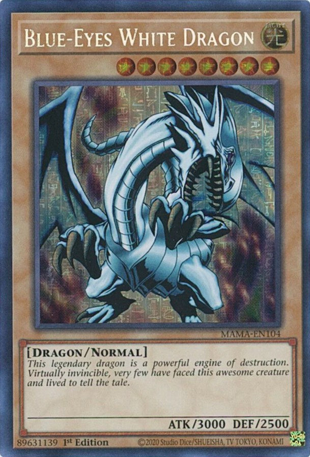 Blue-Eyes White Dragon [MAMA-EN104] Secret Pharaoh's Rare | Card Merchant Takapuna