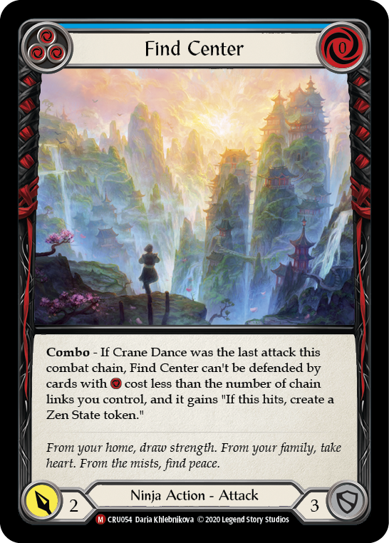 Find Center [CRU054] (Crucible of War)  1st Edition Normal | Card Merchant Takapuna