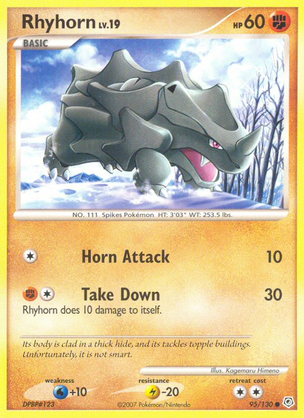 Rhyhorn (95/130) [Diamond & Pearl: Base Set] | Card Merchant Takapuna