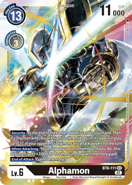 Alphamon [BT6-111] [Double Diamond] | Card Merchant Takapuna