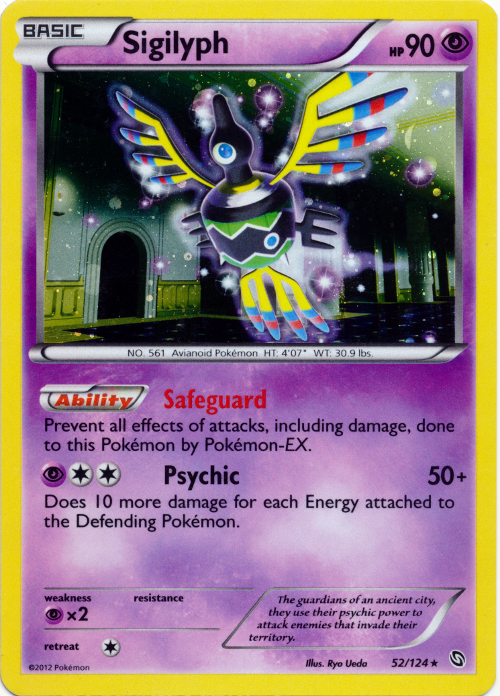 Sigilyph (52/124) (Cosmos Holo) [Black & White: Dragons Exalted] | Card Merchant Takapuna