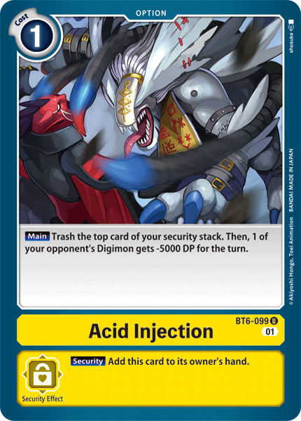 Acid Injection [BT6-099] [Double Diamond] | Card Merchant Takapuna