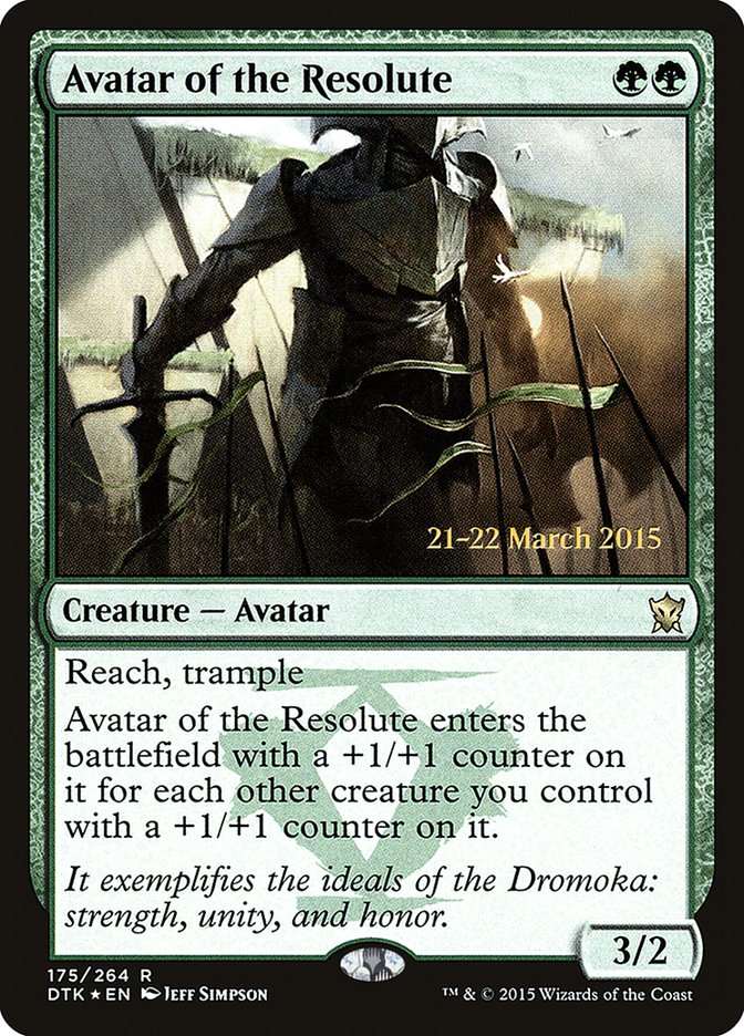 Avatar of the Resolute [Dragons of Tarkir Prerelease Promos] | Card Merchant Takapuna