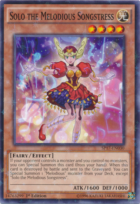 Solo the Melodious Songstress [SP17-EN030] Starfoil Rare | Card Merchant Takapuna