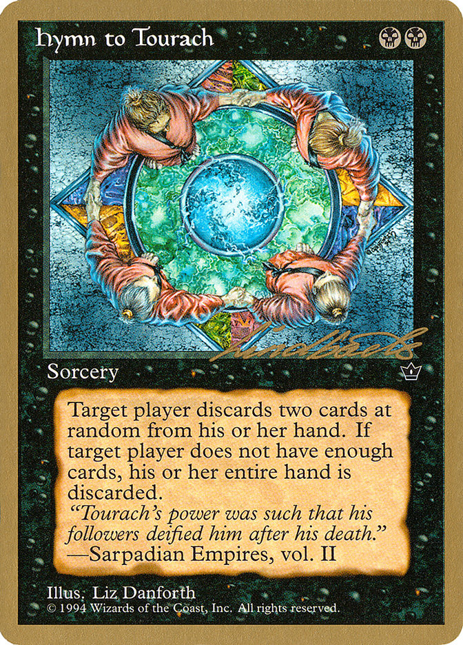 Hymn to Tourach (Circle) (Leon Lindback) [Pro Tour Collector Set] | Card Merchant Takapuna