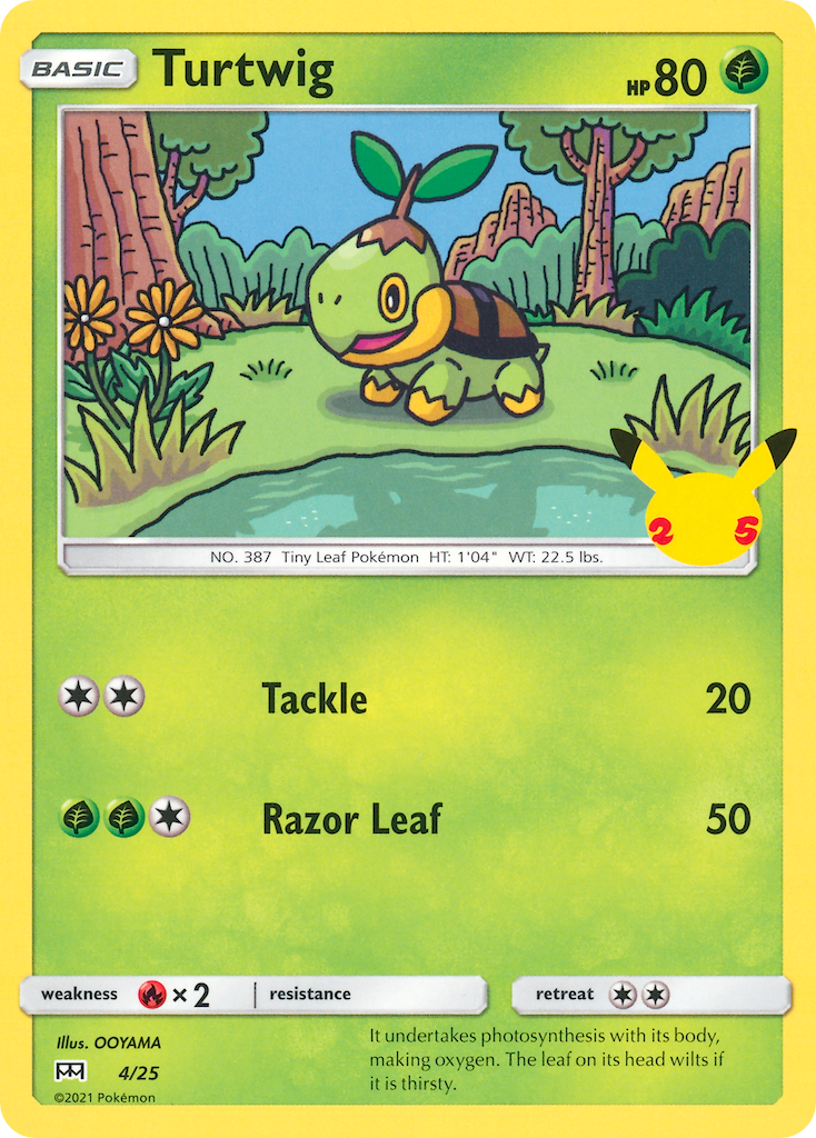 Turtwig (4/25) [McDonald's 25th Anniversary] | Card Merchant Takapuna