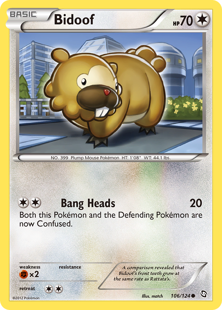 Bidoof (106/124) [Black & White: Dragons Exalted] | Card Merchant Takapuna