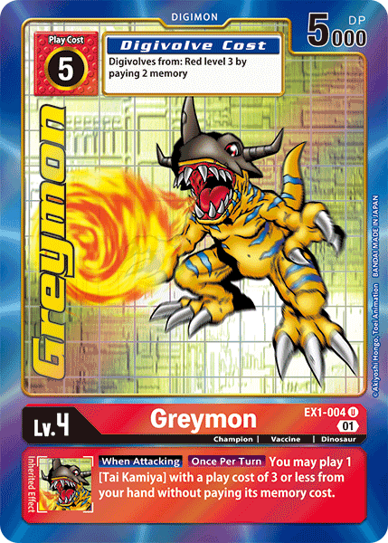 Greymon [EX1-004] (Alternate Art) [Classic Collection] | Card Merchant Takapuna