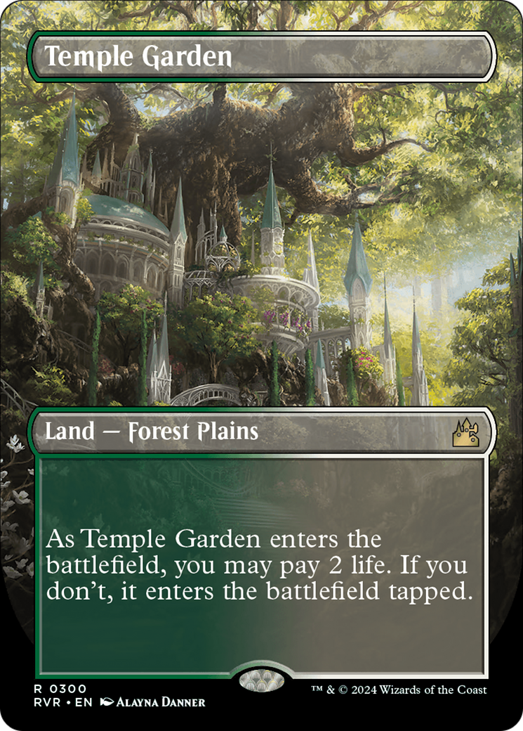 Temple Garden (Borderless) [Ravnica Remastered] | Card Merchant Takapuna