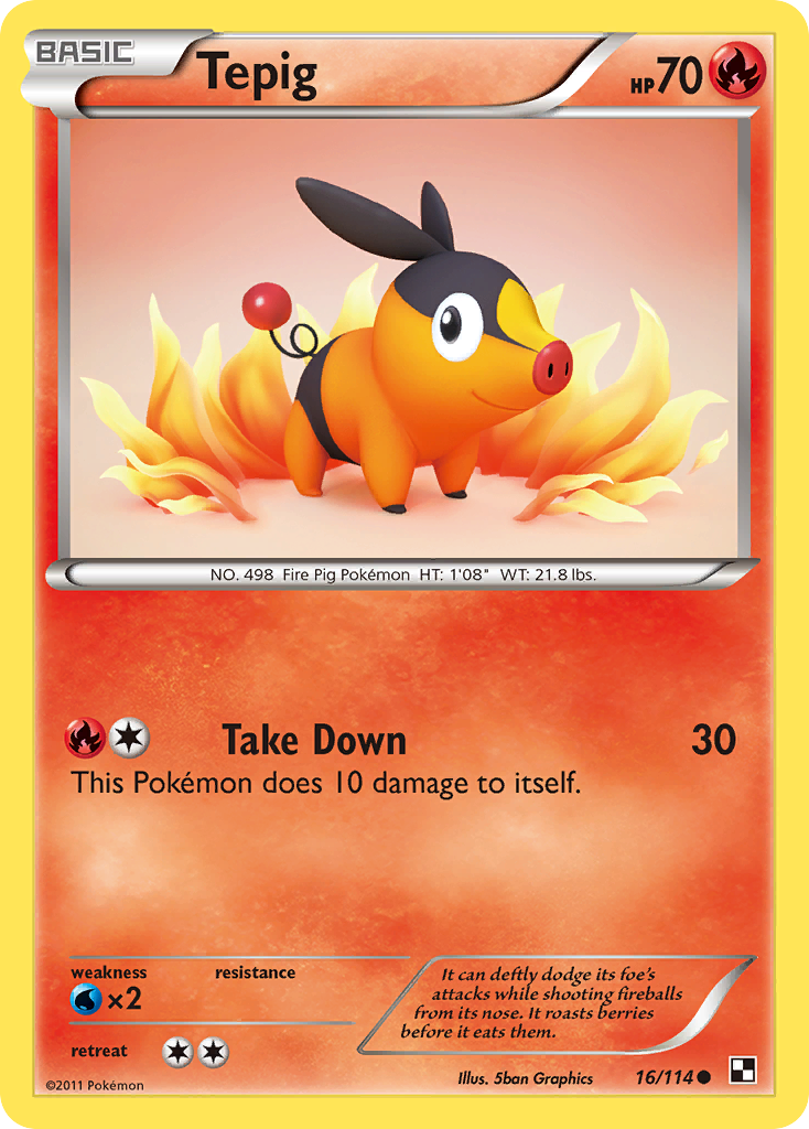 Tepig (16/114) [Black & White: Base Set] | Card Merchant Takapuna